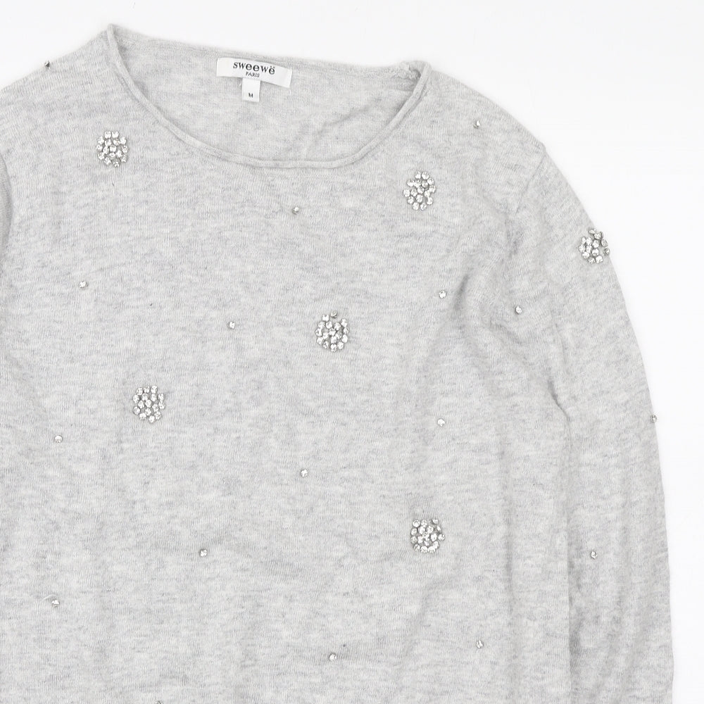 Womens UK Size M Sweewe Grey Pullover Jumper