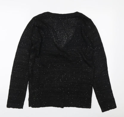 Womens UK Size 18 Max Black Cardigan Jumper