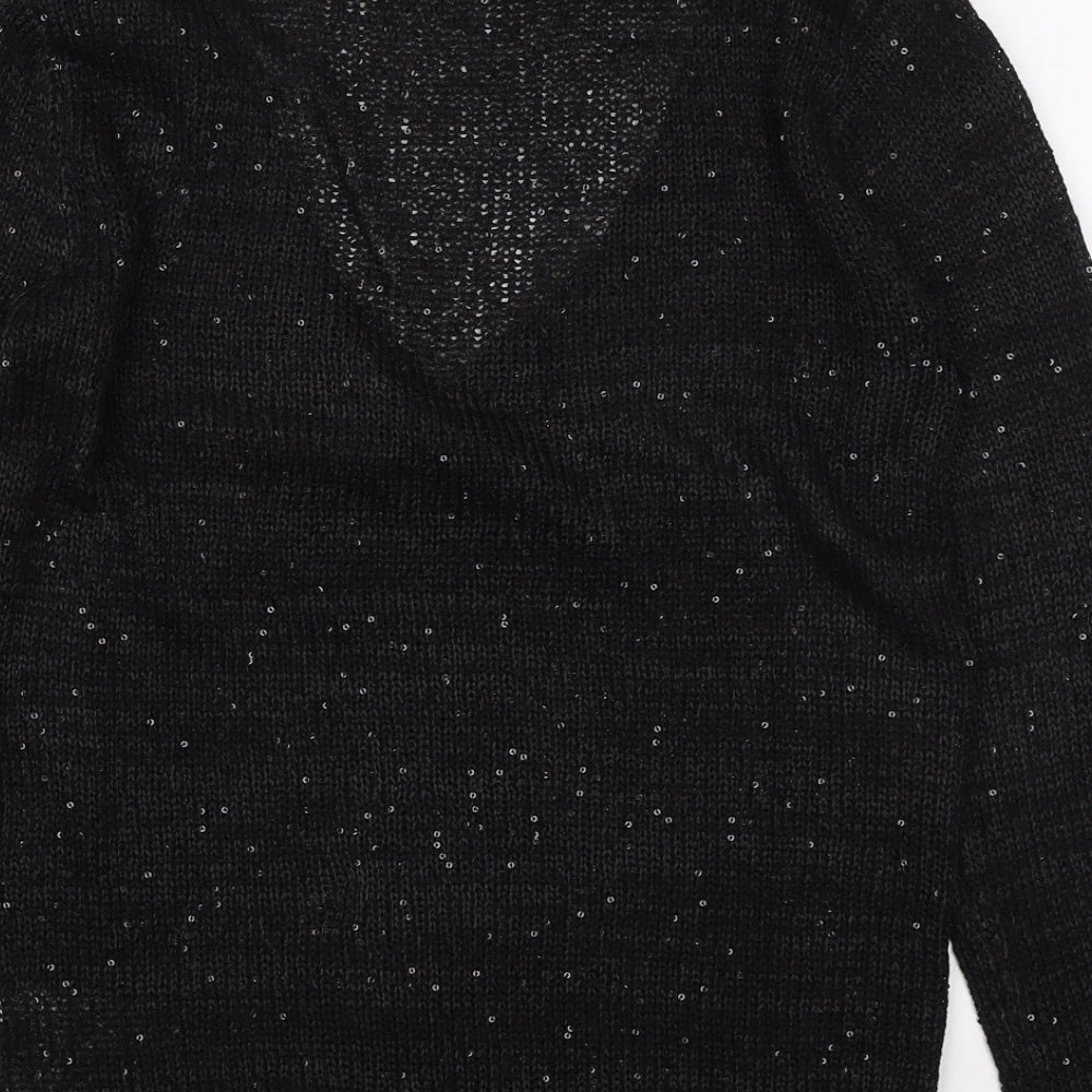 Womens UK Size 18 Max Black Cardigan Jumper