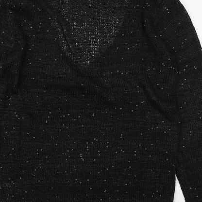 Womens UK Size 18 Max Black Cardigan Jumper