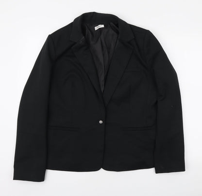 Damrat Womens Black Polyester Jacket Blazer Size 18