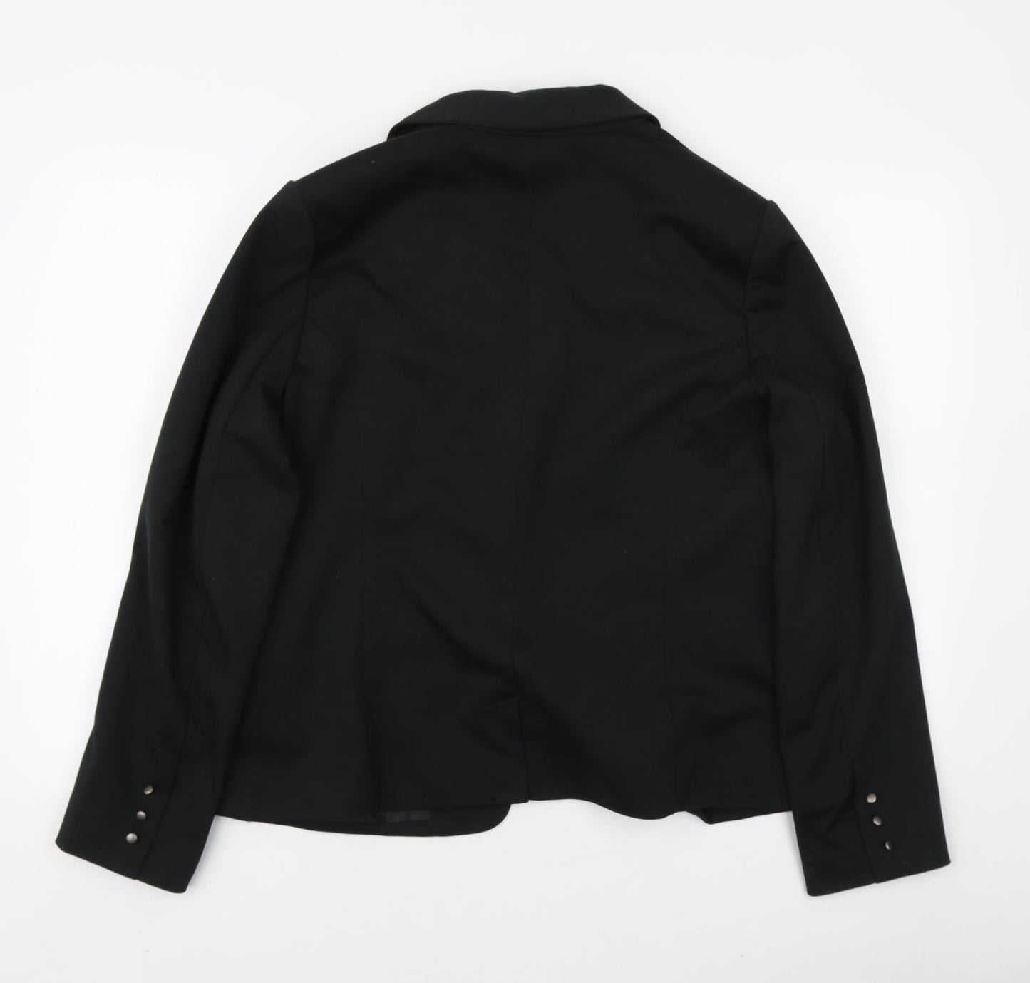 Damrat Womens Black Polyester Jacket Blazer Size 18