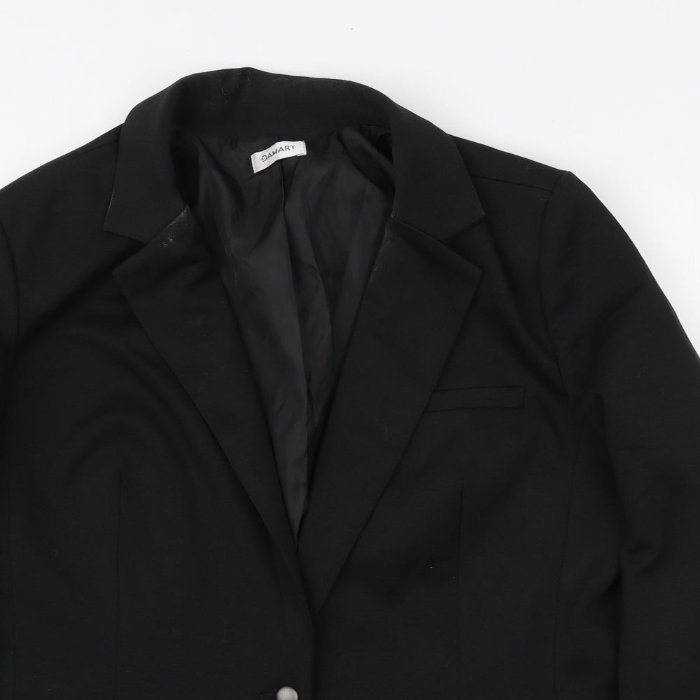 Damrat Womens Black Polyester Jacket Blazer Size 18