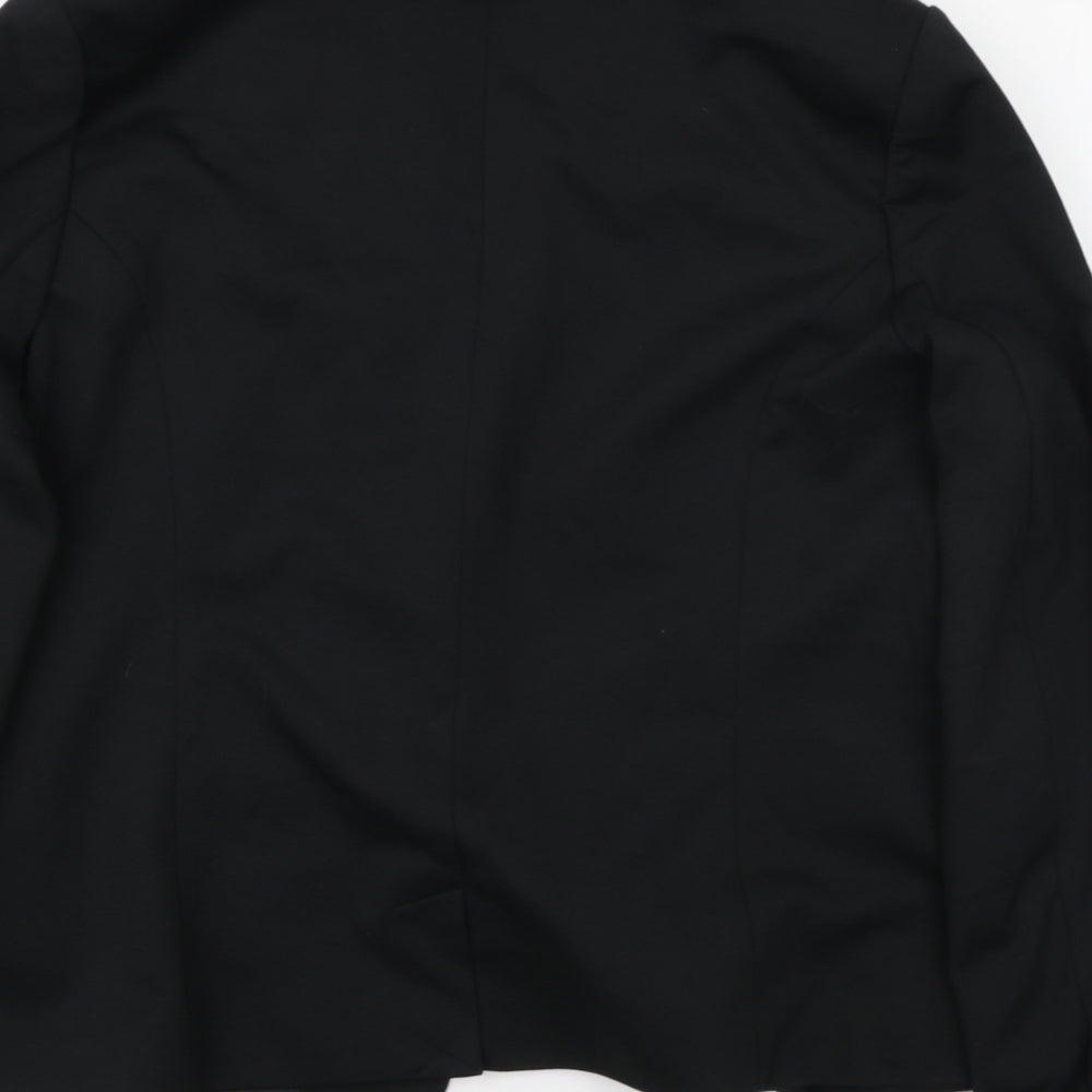 Damrat Womens Black Polyester Jacket Blazer Size 18