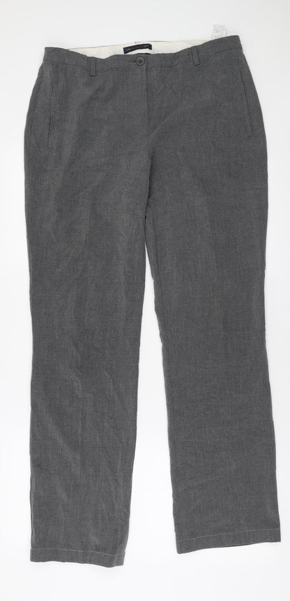 Womens UK Size 14 Marks and Spencer Regular Fit  Grey Trousers