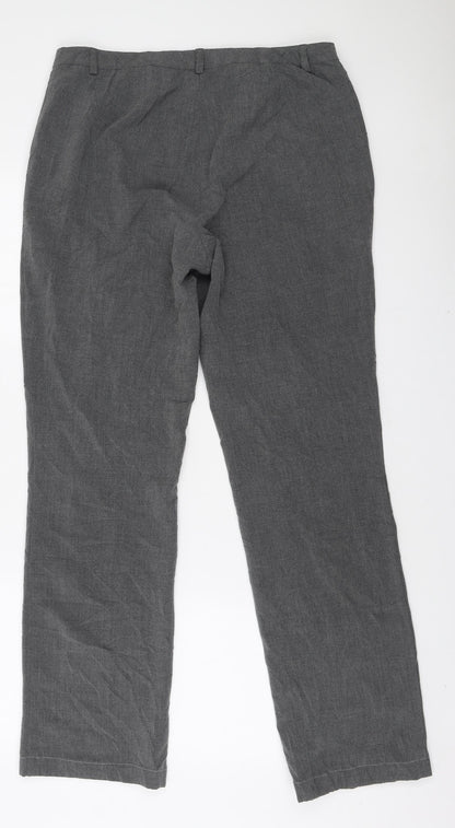 Womens UK Size 14 Marks and Spencer Regular Fit  Grey Trousers