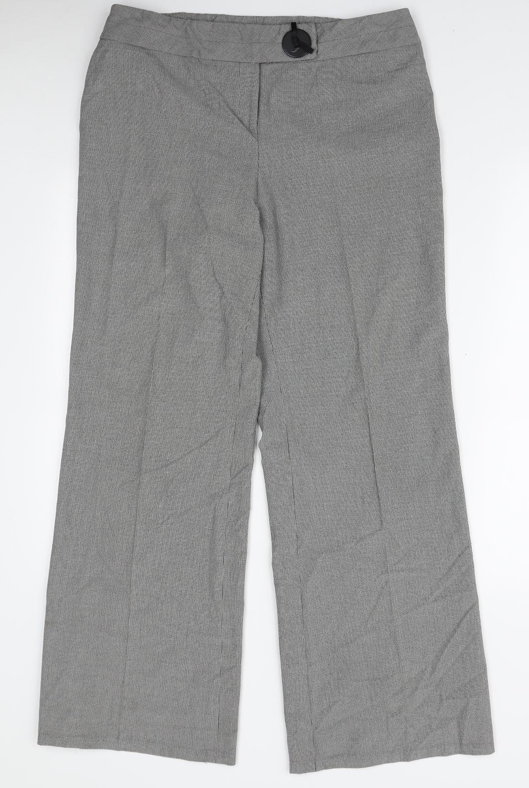 Womens UK Size 14 Marks and Spencer Regular Fit  White Trousers