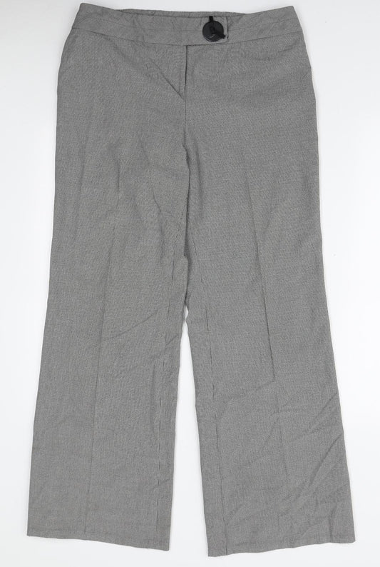 Womens UK Size 14 Marks and Spencer Regular Fit  White Trousers