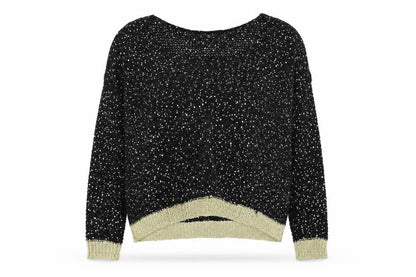 Urmoda Womens Multicoloured Boat Neck Polyester Pullover Jumper Size M