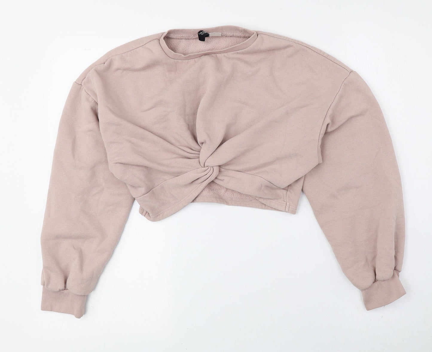 Womens UK Size S Divided by H&M Pink Pullover Sweatshirt