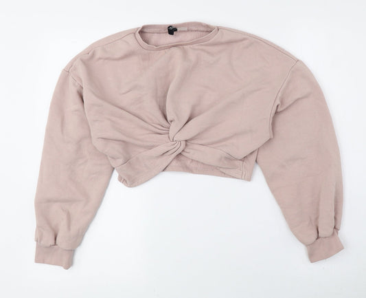 Womens UK Size S Divided by H&M Pink Pullover Sweatshirt