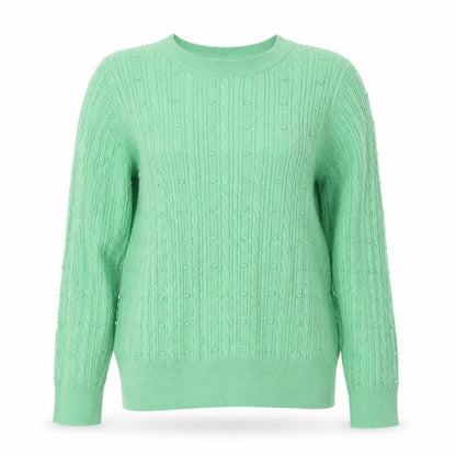 Womens UK Size 14 F&F Green Pullover Jumper