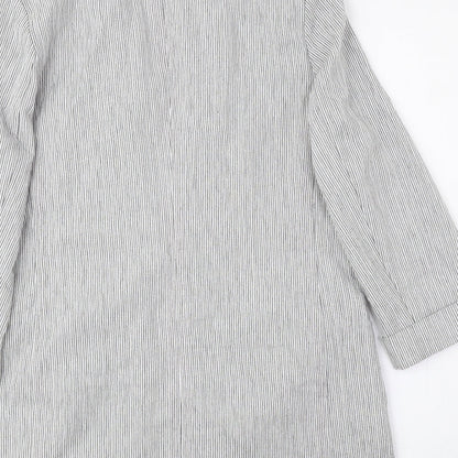 Nutmeg Womens Grey Striped Jacket Blazer Size 12