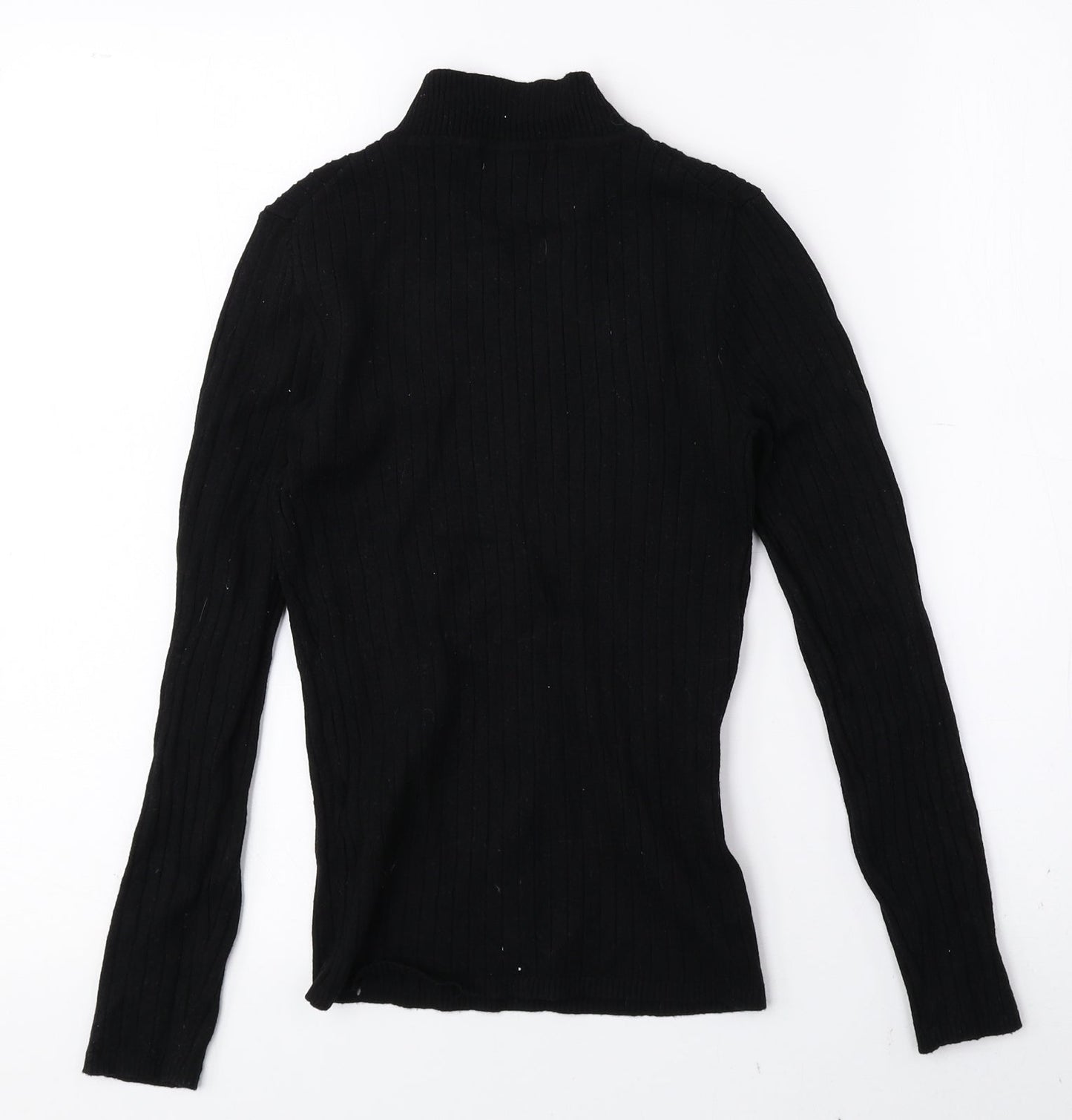 Primark Womens Black High Neck Viscose Pullover Jumper Size S