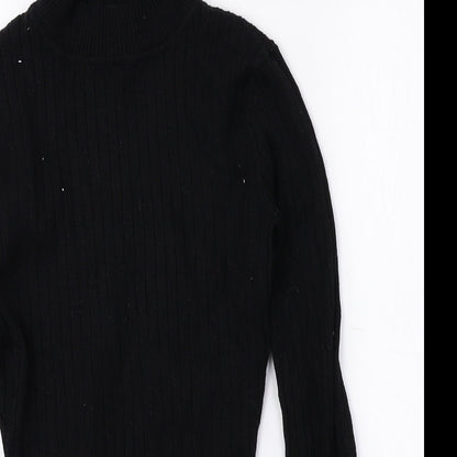 Primark Womens Black High Neck Viscose Pullover Jumper Size S