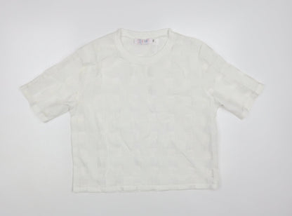 Womens UK Size S Lola May White Basic Blouse