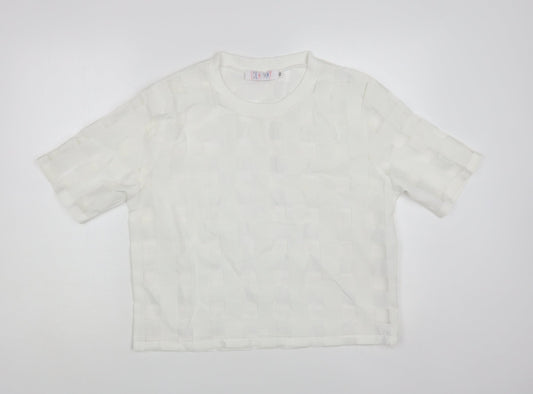 Womens UK Size S Lola May White Basic Blouse