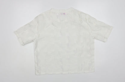 Womens UK Size S Lola May White Basic Blouse