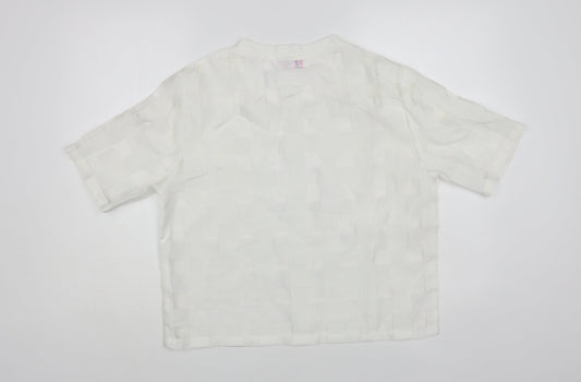 Womens UK Size S Lola May White Basic Blouse