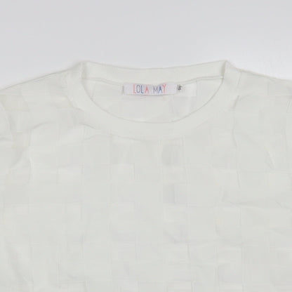 Womens UK Size S Lola May White Basic Blouse