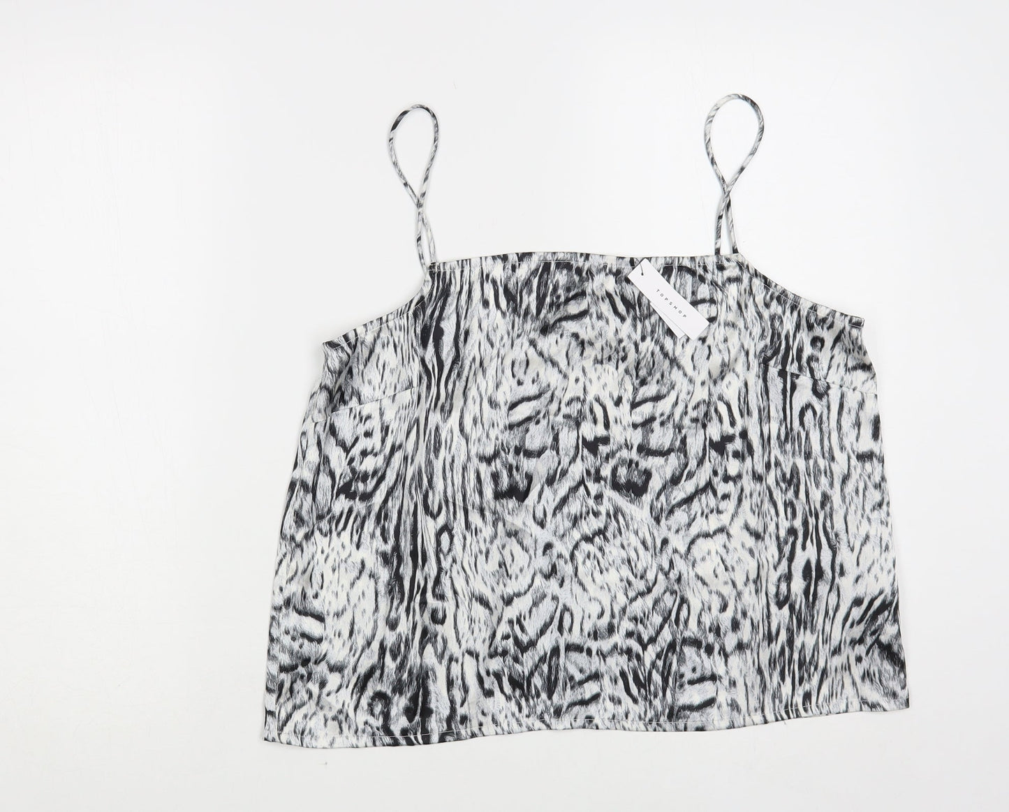 Womens UK Size M Topshop Grey Camisole Blouse