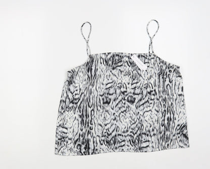 Womens UK Size M Topshop Grey Camisole Blouse