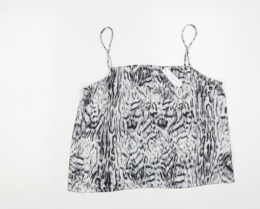Womens UK Size M Topshop Grey Camisole Blouse