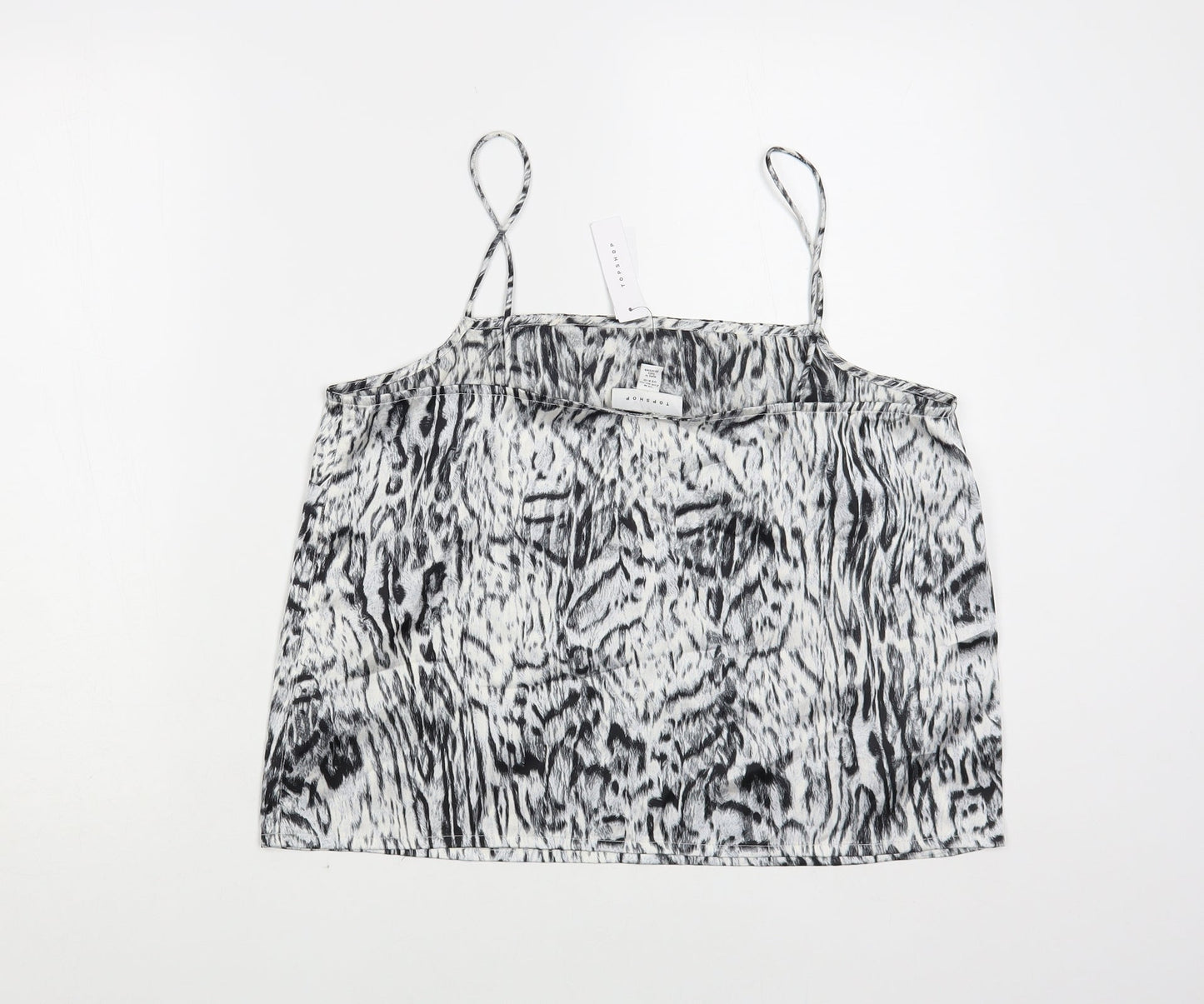 Womens UK Size M Topshop Grey Camisole Blouse