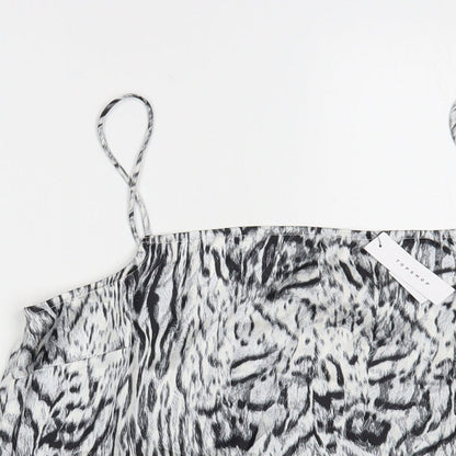 Womens UK Size M Topshop Grey Camisole Blouse