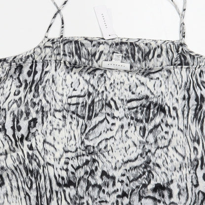 Womens UK Size M Topshop Grey Camisole Blouse