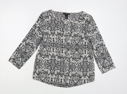 Womens UK Size 8 H&M Grey Basic Blouse