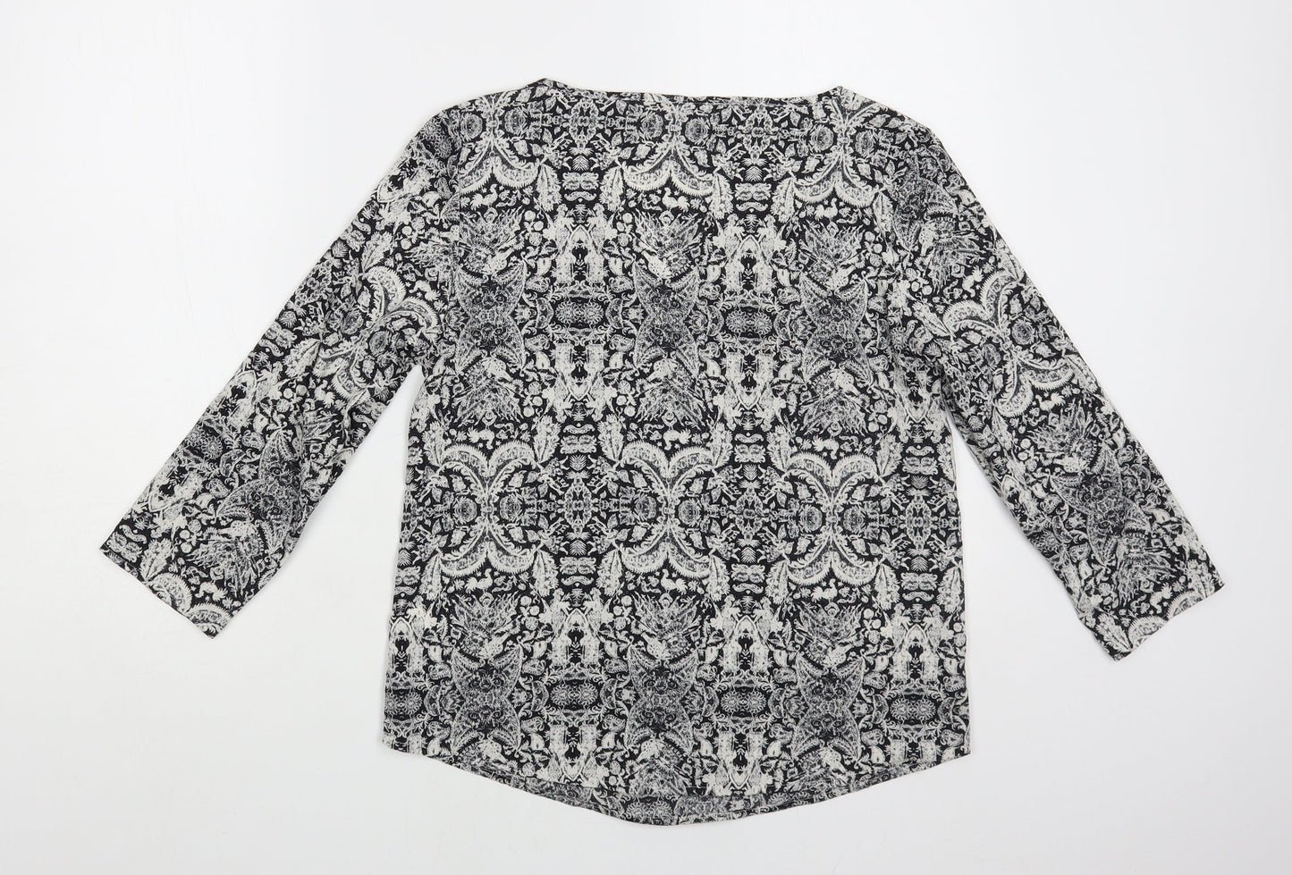 Womens UK Size 8 H&M Grey Basic Blouse