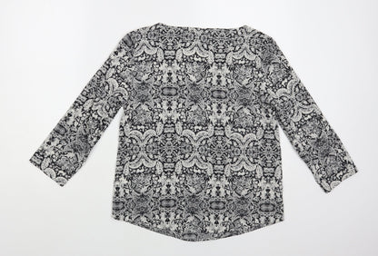 Womens UK Size 8 H&M Grey Basic Blouse