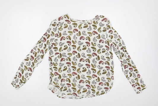 Womens UK Size 10 H&M White Basic Blouse