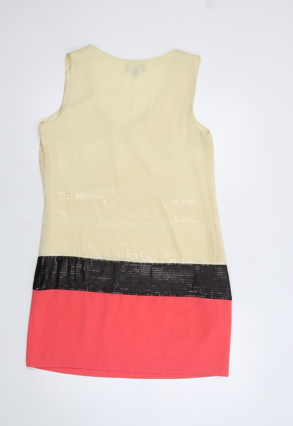 Warehouse Womens Multicoloured Colourblock Polyester Shift Size 14 V-Neck Pullover