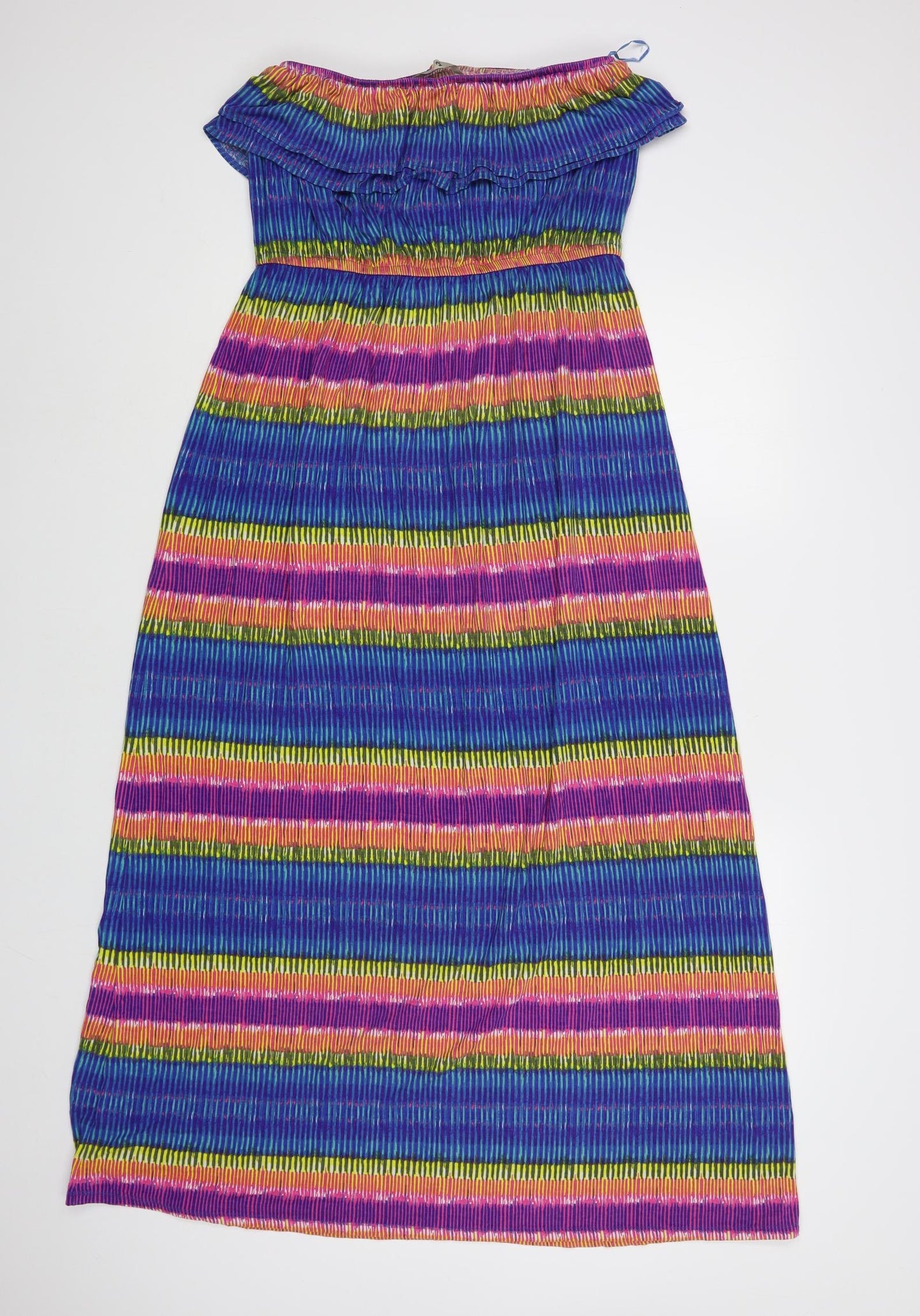 TU Womens Multicoloured Striped Maxi Off the Shoulder Pullover
