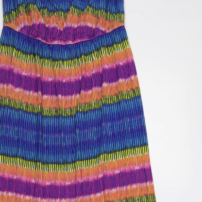 TU Womens Multicoloured Striped Maxi Off the Shoulder Pullover