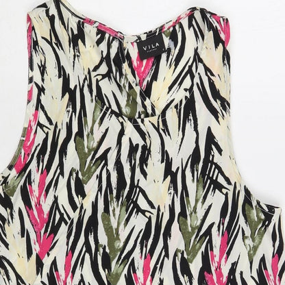 Womens UK Size S VILA Multicoloured Basic Blouse