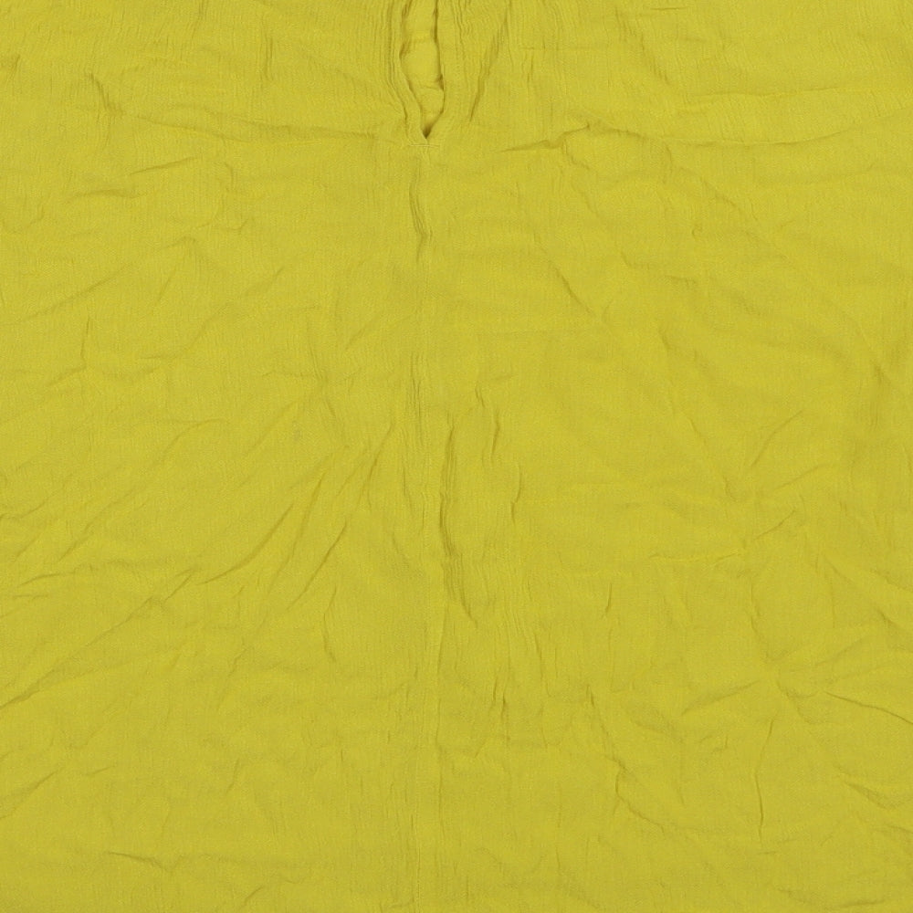 Womens UK Size 14 NEXT Yellow Basic Blouse