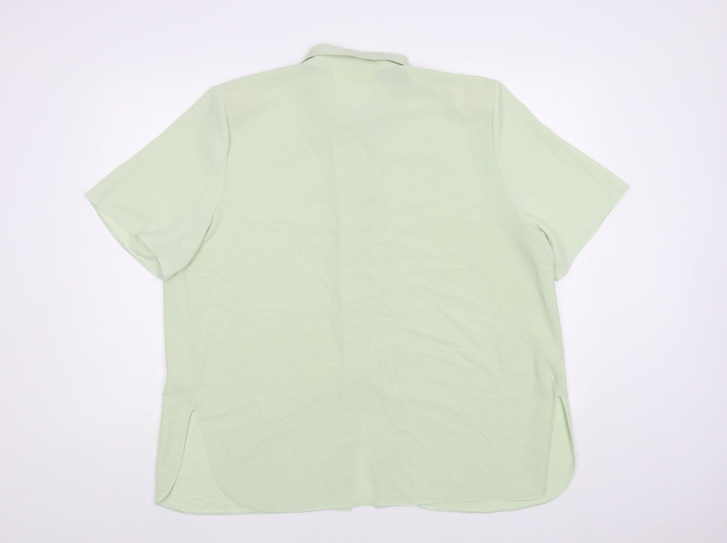 Womens UK Size 18 Christian Marcus Green Basic Button-Up