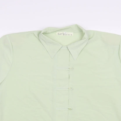 Womens UK Size 18 Christian Marcus Green Basic Button-Up