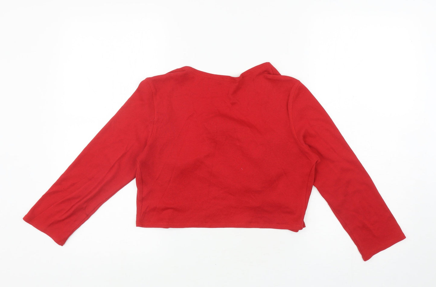 Womens UK Size 12 Marks and Spencer Red Wrap Sweatshirt