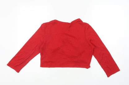 Womens UK Size 12 Marks and Spencer Red Wrap Sweatshirt