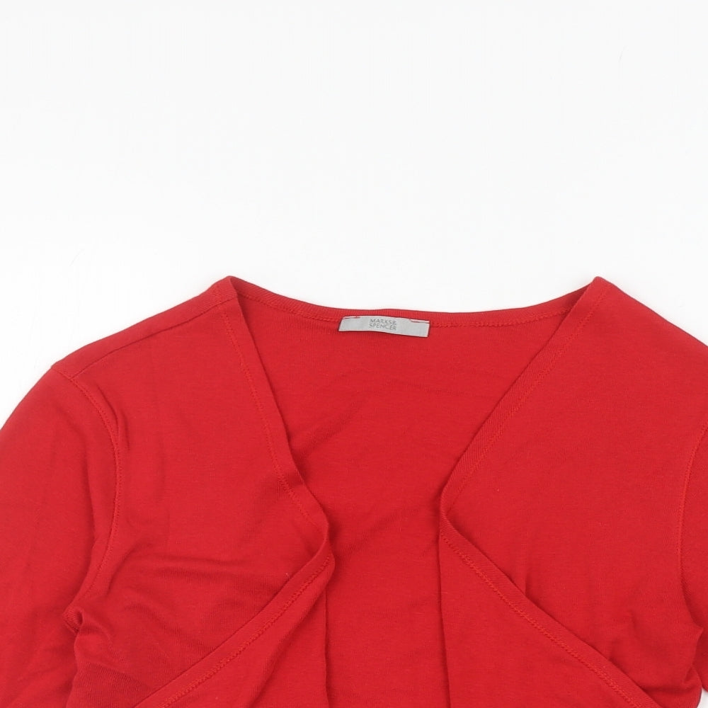 Womens UK Size 12 Marks and Spencer Red Wrap Sweatshirt