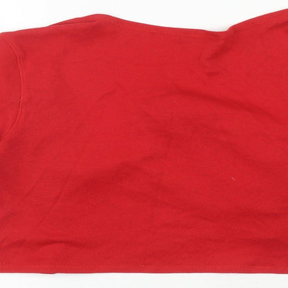 Womens UK Size 12 Marks and Spencer Red Wrap Sweatshirt