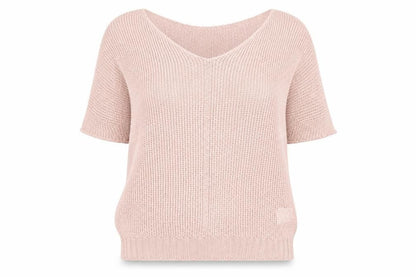 Apricot Womens Pink Acrylic Basic T-Shirt Size S Round Neck