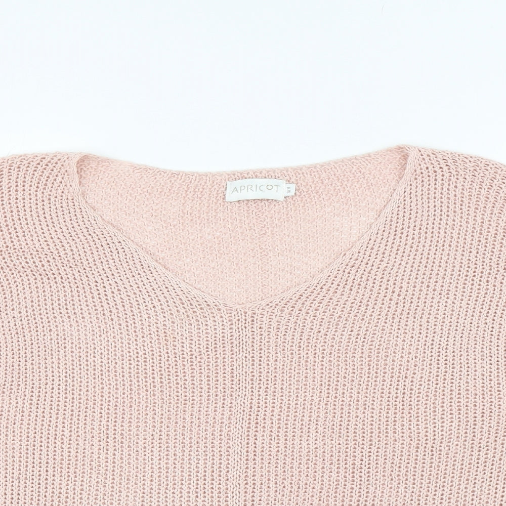 Apricot Womens Pink Acrylic Basic T-Shirt Size S Round Neck