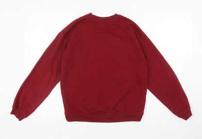 H&M Boys Red Cotton Pullover Sweatshirt Size 10 Years Pullover - Tignes