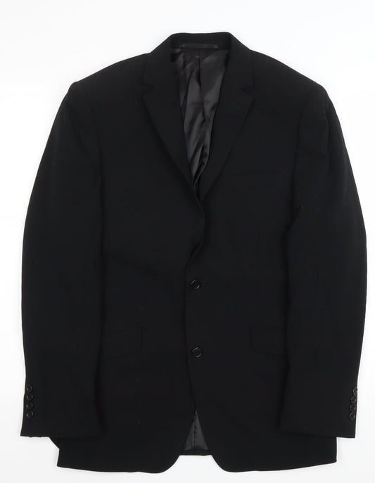 Mens UK Size 36 Lambretta Regular Black Suit Jacket