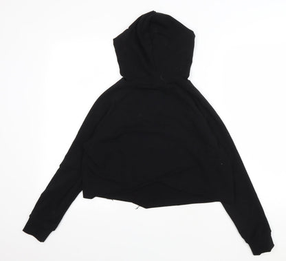 Barbell Warrior Womens Black Cotton Pullover Hoodie Size S Pullover - Logo